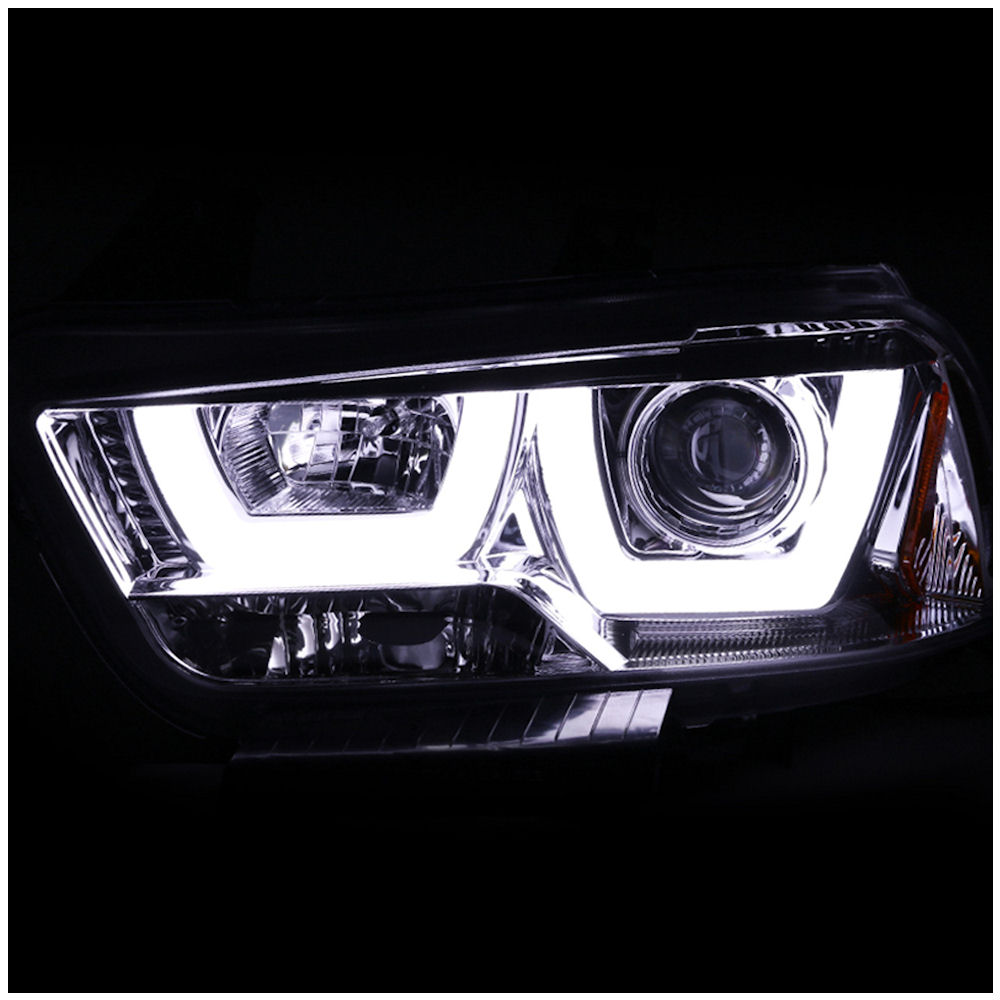 Chrom Projektor Scheinwerfer Mit Led F R Dodge Charger