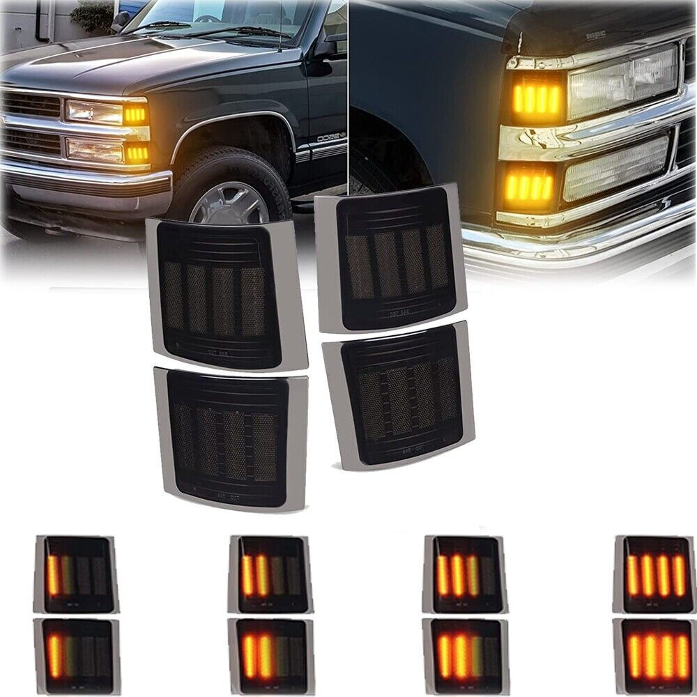 Black LED Sidemarker Signals 1994-1999 Chevy Trucks