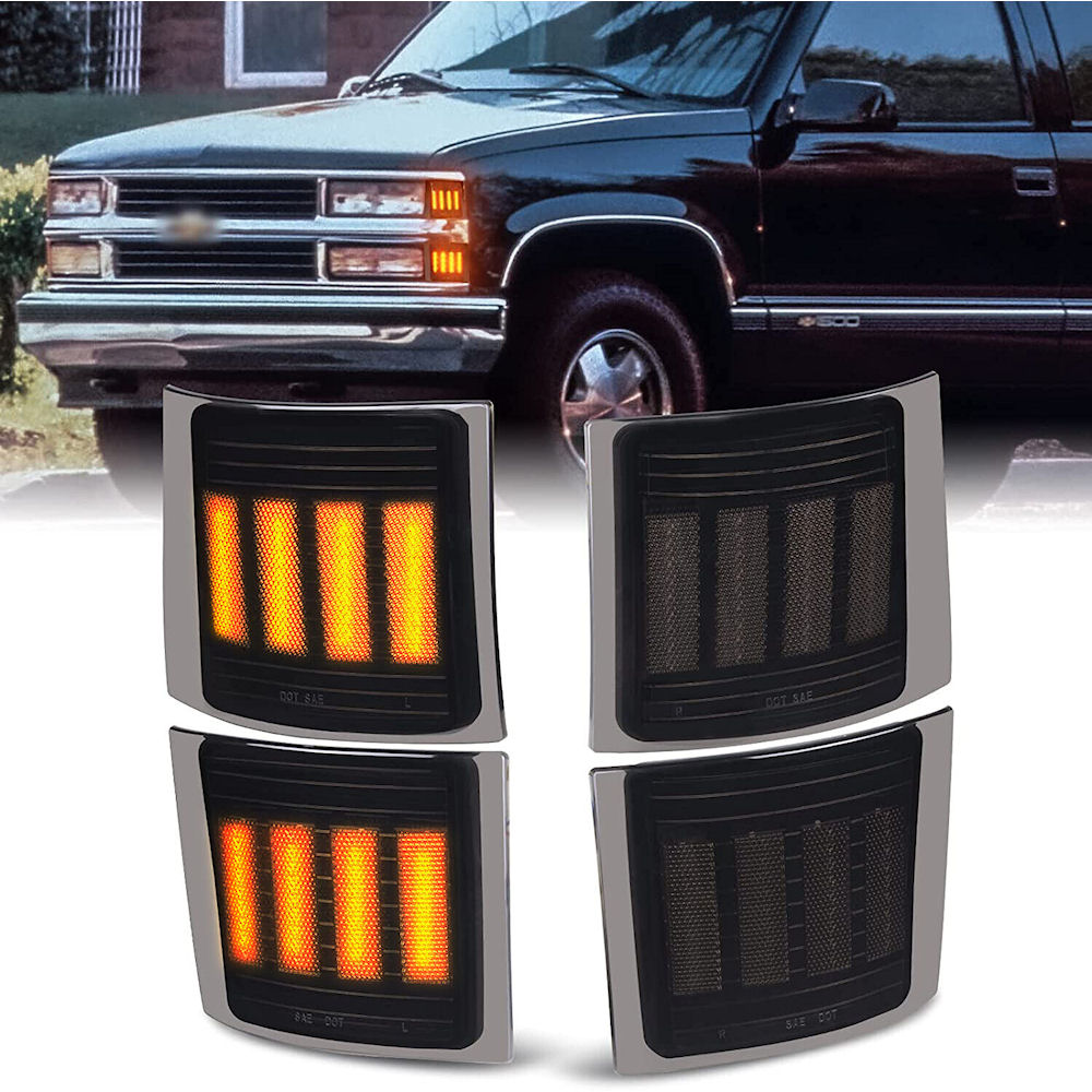 Black LED Sidemarker Signals 1994-1999 Chevy Trucks