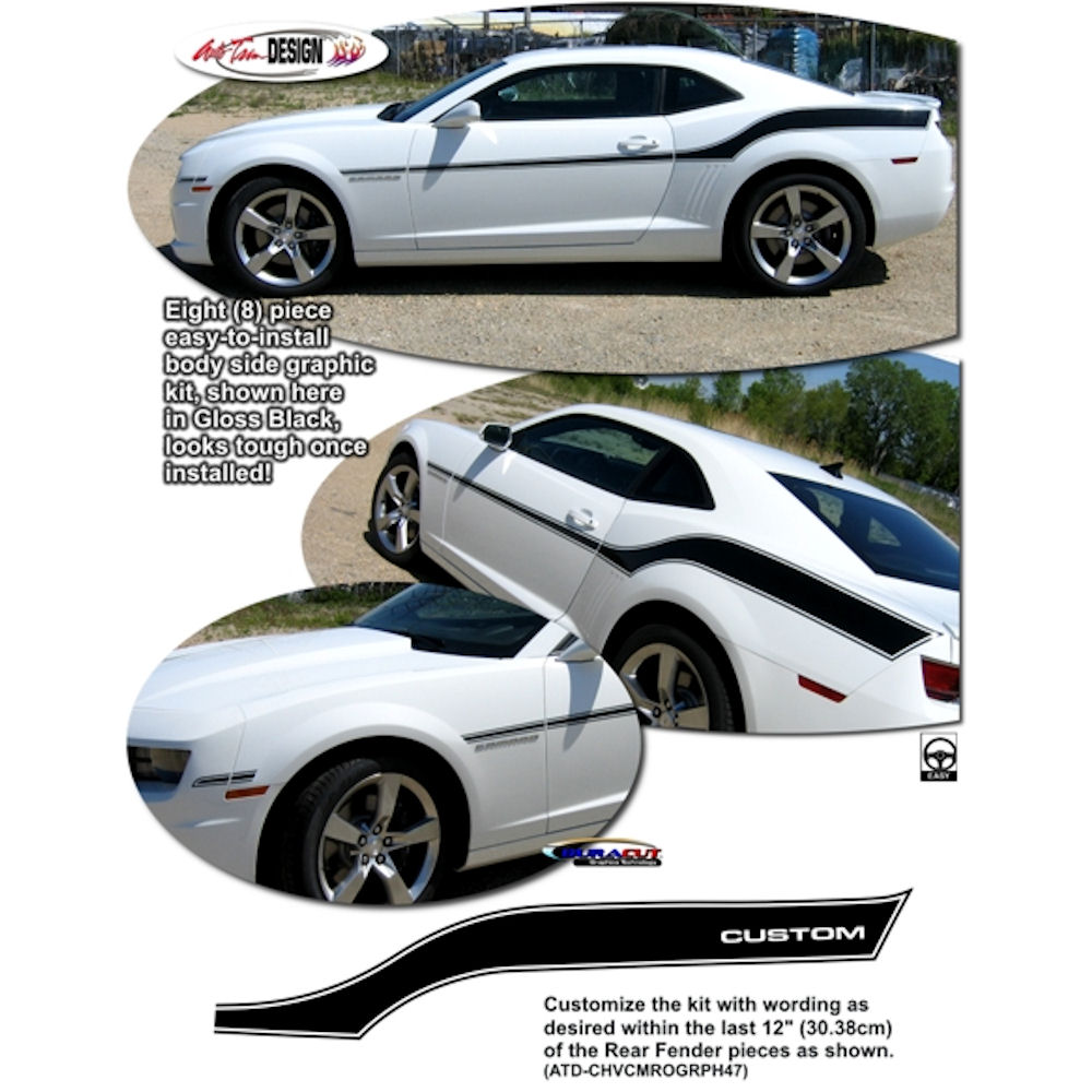 Side Stripe Graphic Kit from ATD for 2010-2015 Chevrolet Camaro