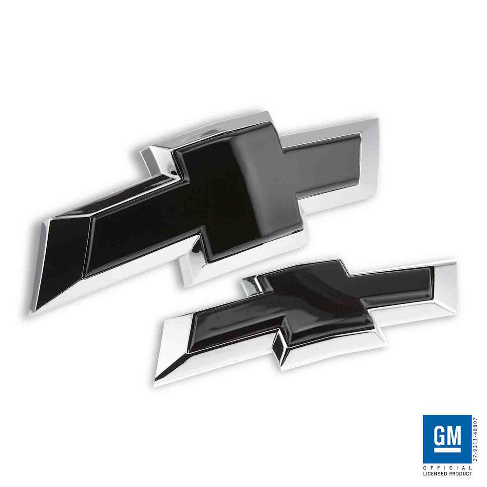 Billet Chevy Bowtie Emblems Front/Rear for 2014-2015 Chevrolet Camaro ZL1