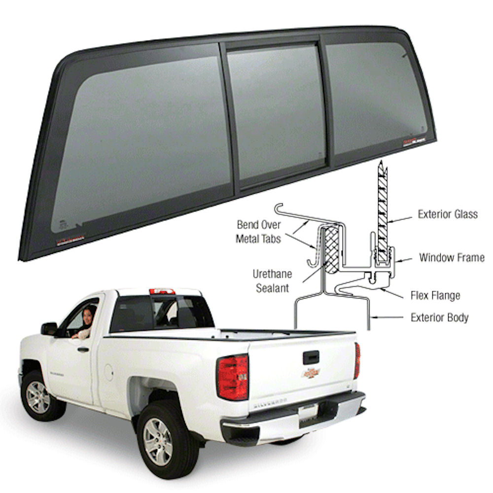 Sliding Window (black tinted) from CRL for 2014-2020 GM Fullsize Trucks