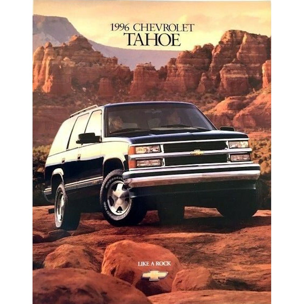 GM New Car Sales Brochure of the 1996 Chevrolet Tahoe SUV GMT400